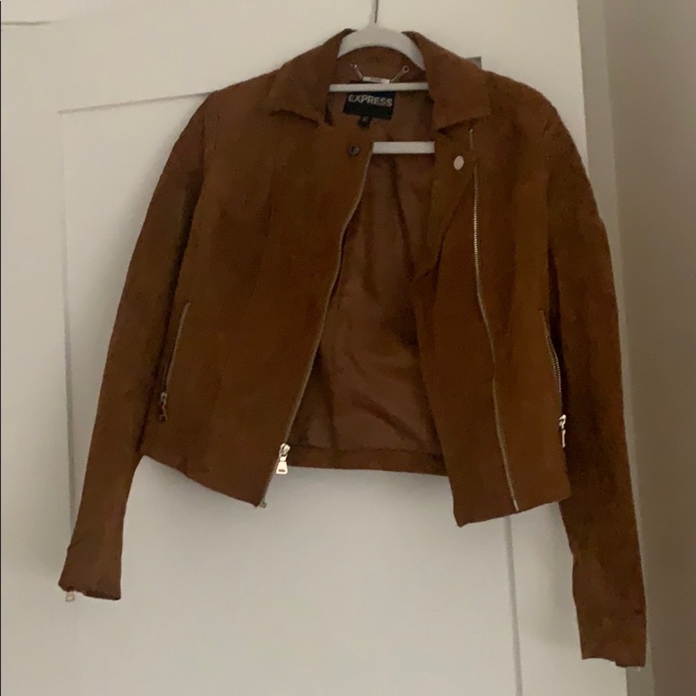 Suede leather jacket